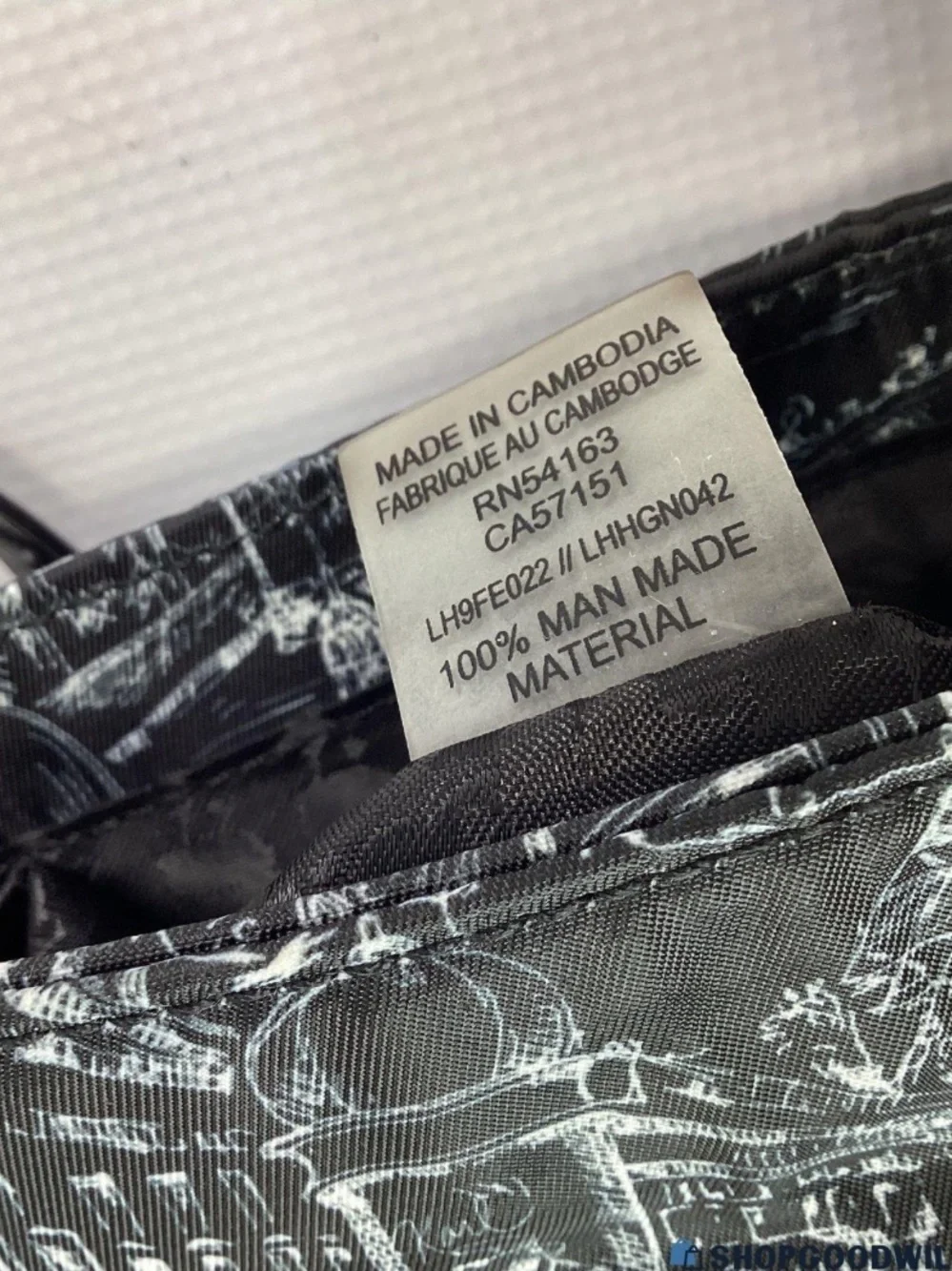 Karl Lagerfeld Black & White Architectural Print Messenger Bag